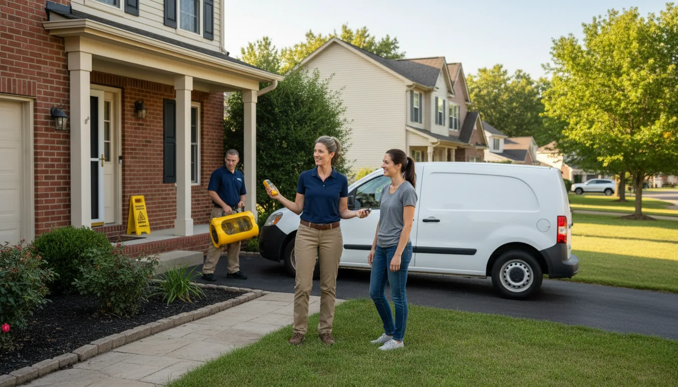 Residential water damage restoration in Sussex, WI